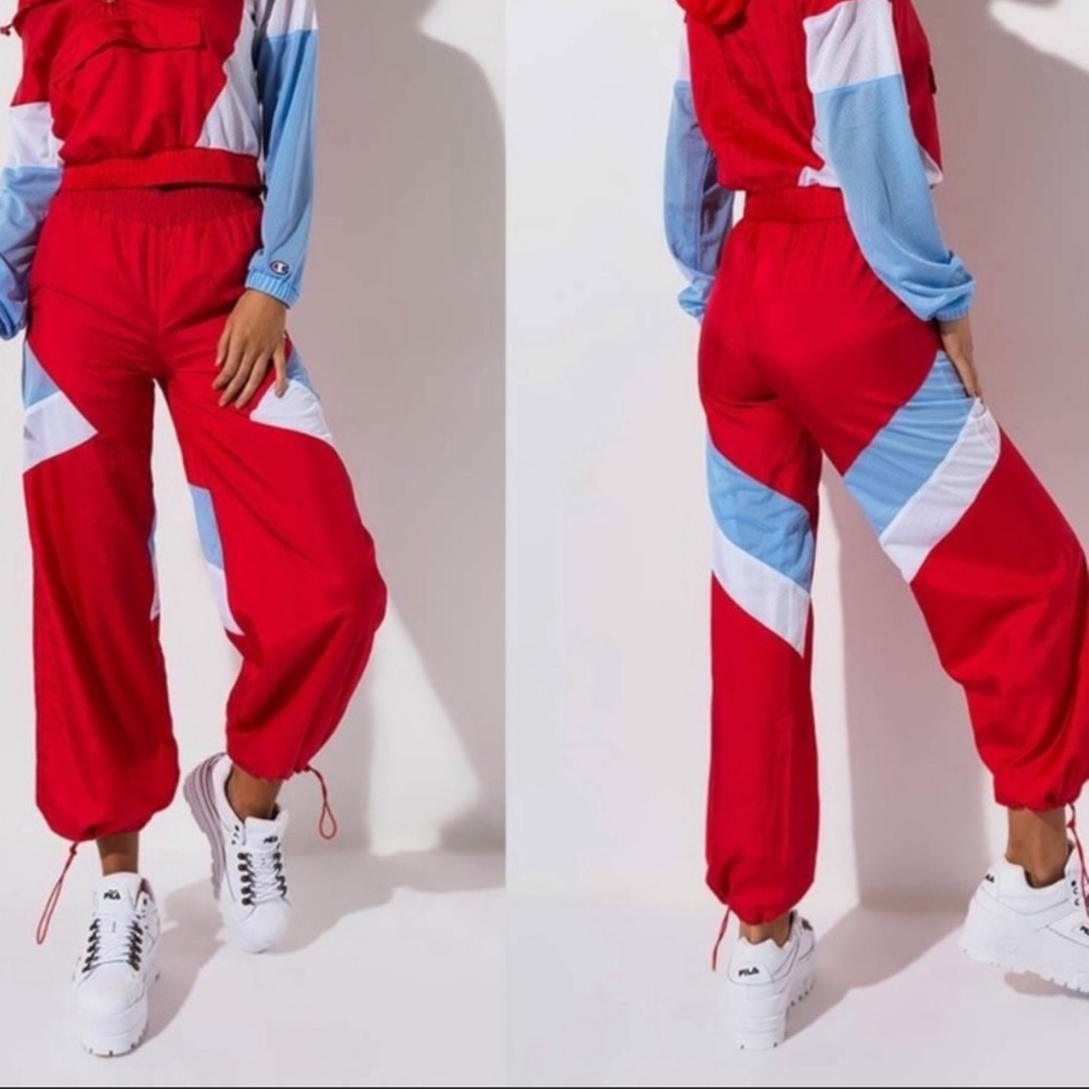 Champion color-blocking nylon joggers